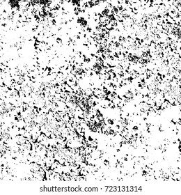 Dark grunge black and white vector. Abstract monochrome background for design and print. Vintage old texture of stains, cracks, chips, abrasions, scratches