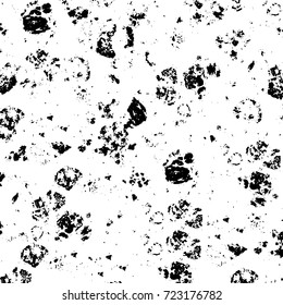 Dark grunge black and white vector. Abstract monochrome background for design and print. Vintage old texture of stains, cracks, chips, abrasions, scratches