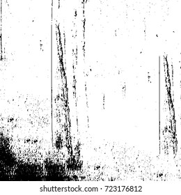 Dark grunge black and white vector. Abstract monochrome background for design and print. Vintage old texture of stains, cracks, chips, abrasions, scratches