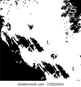 Dark grunge black and white vector. Abstract monochrome background for design and print. Vintage old texture of stains, cracks, chips, abrasions, scratches