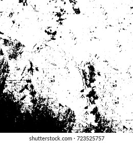 Dark grunge black and white vector. Abstract monochrome background for design and print. Vintage old texture of stains, cracks, chips, abrasions, scratches