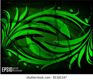 dark grunge floral background vector illustration. Eps10
