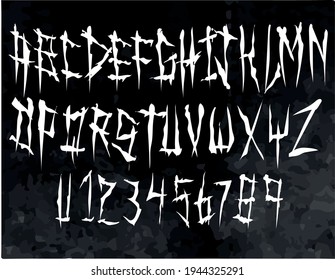 Dark Grunge Font - Vector arpanet 