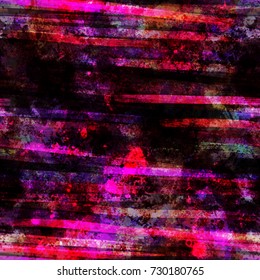Dark grunge seamless texture with bright stains and horizontal stripes. Abstract vector background for web page, banners, fabric, home decor, wrapping 