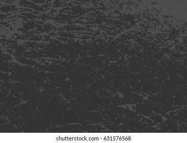 Dark grunge texture. Rectangular background with scratches. Black, grey. Vector illustration.
