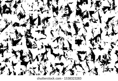Dark grunge texture vector. Distressed black overlay texture. Grunge background. Abstract obvious dark worn textured effect. Vector Illustration. Black isolated on white. EPS10.