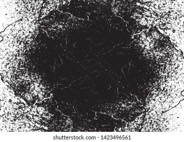 Dark grunge urban texture vector. Distressed overlay texture. Grunge background. Abstract obvious dark worn textured effect. Vector Illustration. Black isolated on white. EPS10.