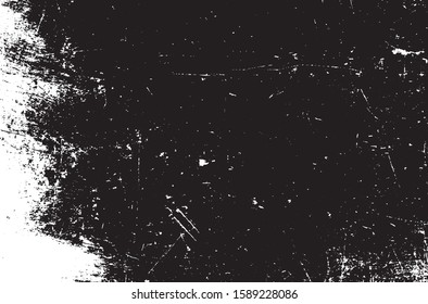 Dark grunge urban texture vector. Distressed overlay texture. Grunge background. Abstract obvious dark worn textured effect. Vector Illustration. Black isolated on white. EPS10.