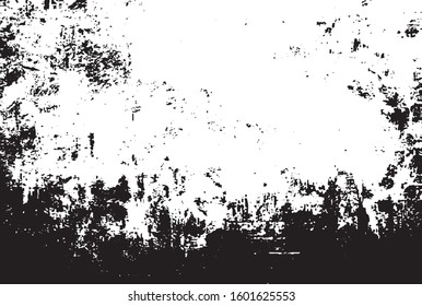 Dark grunge urban texture vector. Distressed overlay texture. Grunge background. Abstract obvious dark worn textured effect. Vector Illustration. Black isolated on white. EPS10.