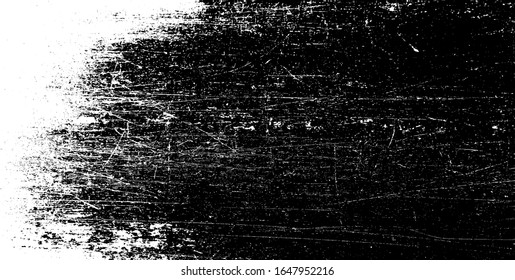 Dunkle Grunge urbane Textur Vektorillustration. Verzerrte Overlay-Textur. brüchiger Hintergrund. Abstrakter offensichtlicher dunkel abgenutzter strukturierter Effekt. Vektorillustration Illustration. Schwarz einzeln auf Weiß. EPS10.