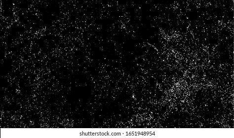 Vector de textura urbana de grunge oscuro. Textura superpuesta angustiada. Borde fondo. Efecto abstracto oscuro usado en textura. Ilustración vectorial. Negro aislado en blanco. EPS10.