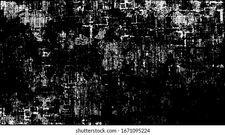 Dark grunge urban texture vector. Distressed overlay texture. Grunge background. Abstract obvious dark worn textured effect. Vector Illustration. Black isolated on white. EPS10.