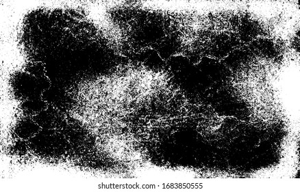 Dunkle Grunge urbane Textur Vektorillustration. Verzerrte Overlay-Textur. brüchiger Hintergrund. Abstrakter offensichtlicher dunkel abgenutzter strukturierter Effekt. Vektorillustration Illustration. Schwarz einzeln auf Weiß.  EPS10.