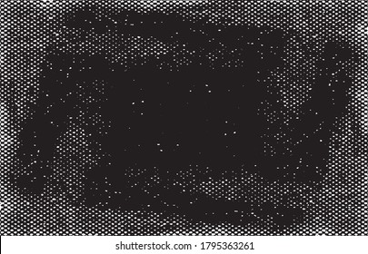 Dunkle Grunge urbane Textur Vektor. Verzerrte Overlay-Textur. brüchiger Hintergrund. Abstrakter offensichtlicher dunkel abgenutzter strukturierter Effekt. Vektorgrafik. Schwarz einzeln auf Weiß. EPS10.