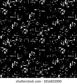 Dark grunge urban texture vector. Distressed overlay texture. Grunge background. Abstract obvious dark worn textured effect. Vector Illustration. Black isolated on white. EPS10.