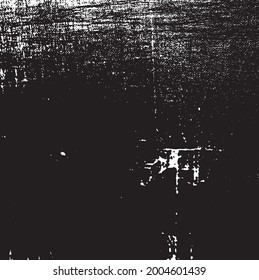 Vector de textura urbana de grunge oscuro. Textura superpuesta angustiada. Borde de fondo. Resumen obvio efecto de textura oscuro y desgastado. Ilustración vectorial. Negro aislado en blanco. EPS10.