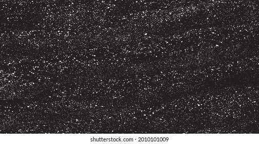 Vector de textura urbana de grunge oscuro. Textura superpuesta angustiada. Borde de fondo. Resumen obvio efecto de textura oscuro y desgastado. Ilustración vectorial. Negro aislado en blanco. EPS10.