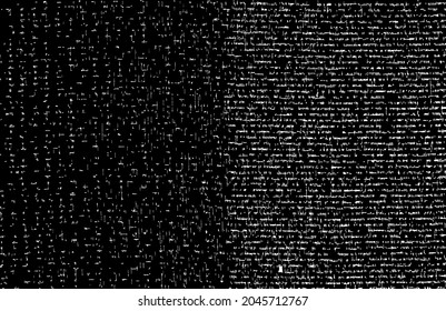 Vector de textura urbana de grunge oscuro. Textura superpuesta angustiada. Borde de fondo. Resumen obvio efecto de textura oscuro y desgastado. Ilustración vectorial. Negro aislado en blanco. EPS10.