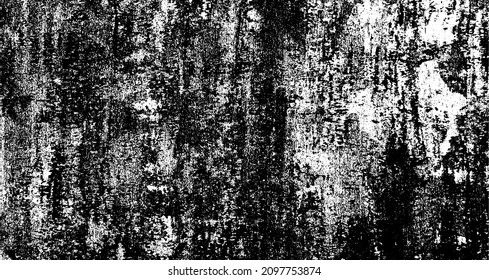 Vector de textura urbana de grunge oscuro. Textura superpuesta angustiada. Borde de fondo. Resumen obvio efecto de textura oscuro y desgastado. Ilustración vectorial. Negro aislado en blanco. EPS10.