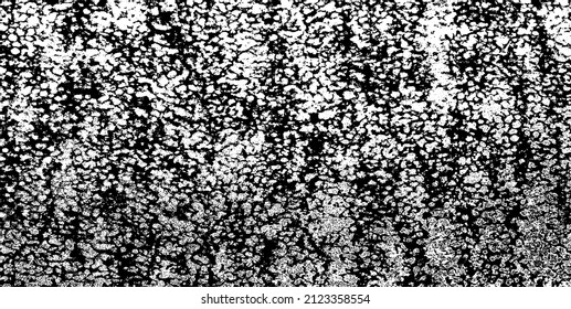 Vector de textura urbana de grunge oscuro. Textura superpuesta angustiada. Borde de fondo. Resumen obvio efecto de textura oscuro y desgastado. Ilustración vectorial. Negro aislado en blanco. EPS10.