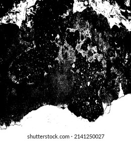Dunkle Grunge urbane Textur Vektor. Verzerrte Overlay-Textur. brüchiger Hintergrund. Abstrakter offensichtlicher dunkel abgenutzter strukturierter Effekt. Vektorgrafik. Schwarz einzeln auf Weiß. EPS10.