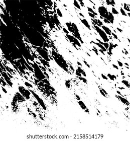Vector de textura urbana de grunge oscuro. Textura superpuesta angustiada. Borde de fondo. Resumen obvio efecto de textura oscuro y desgastado. Ilustración vectorial. Negro aislado en blanco. EPS10.
