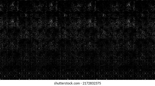 Vector de textura urbana de grunge oscuro. Textura superpuesta angustiada. Borde de fondo. Resumen obvio efecto de textura oscuro y desgastado. Ilustración vectorial. Negro aislado en blanco. EPS10.