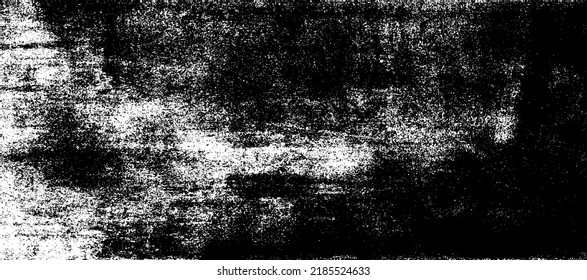 Vector de textura urbana de grunge oscuro. Textura superpuesta angustiada. Borde de fondo. Resumen obvio efecto de textura oscuro y desgastado. Ilustración vectorial. Negro aislado en blanco. EPS10.