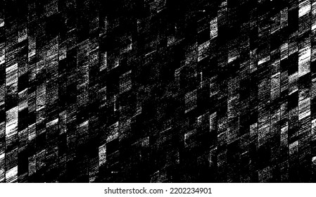Vector de textura urbana de grunge oscuro. Textura superpuesta angustiada. Borde de fondo. Resumen obvio efecto de textura oscuro y desgastado. Ilustración vectorial. Negro aislado en blanco. EPS10.