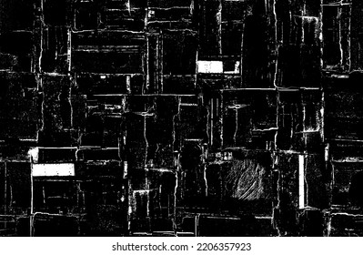Dunkle Grunge urbane Textur Vektor. Verzerrte Overlay-Textur. brüchiger Hintergrund. Abstrakter offensichtlicher dunkel abgenutzter strukturierter Effekt. Vektorgrafik. Schwarz einzeln auf Weiß. EPS10.