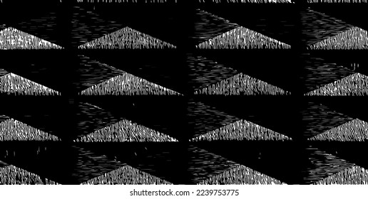 Vector de textura urbana de grunge oscuro. Textura superpuesta angustiada. Borde de fondo. Resumen obvio efecto de textura oscuro y desgastado. Ilustración vectorial. Negro aislado en blanco. EPS10.