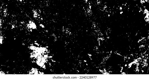Vector de textura urbana de grunge oscuro. Textura superpuesta angustiada. Borde de fondo. Resumen obvio efecto de textura oscuro y desgastado. Ilustración vectorial. Negro aislado en blanco. EPS10.