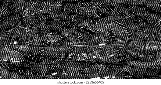 Vector de textura urbana de grunge oscuro. Textura superpuesta angustiada. Borde de fondo. Resumen obvio efecto de textura oscuro y desgastado. Ilustración vectorial. Negro aislado en blanco. EPS10.