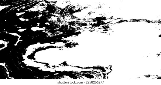 Vector de textura urbana de grunge oscuro. Textura superpuesta angustiada. Borde de fondo. Resumen obvio efecto de textura oscuro y desgastado. Ilustración vectorial. Negro aislado en blanco. EPS10.