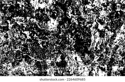 Vector de textura urbana de grunge oscuro. Textura superpuesta angustiada. Borde de fondo. Resumen obvio efecto de textura oscuro y desgastado. Ilustración vectorial. Negro aislado en blanco. EPS10.