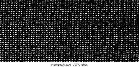 Vector de textura urbana de grunge oscuro. Textura superpuesta angustiada. Borde de fondo. Resumen obvio efecto de textura oscuro y desgastado. Ilustración vectorial. Negro aislado en blanco. EPS10.