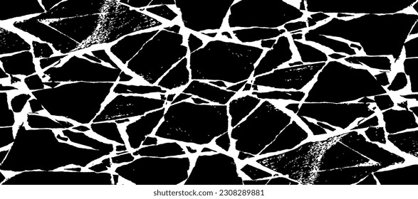 Vector de textura urbana de grunge oscuro. Textura superpuesta angustiada. Borde de fondo. Resumen obvio efecto de textura oscuro y desgastado. Ilustración vectorial. Negro aislado en blanco. EPS10.