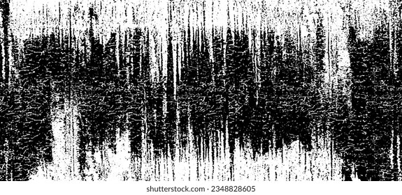 Vector de textura urbana de grunge oscuro. Textura superpuesta angustiada. Borde de fondo. Resumen obvio efecto de textura oscuro y desgastado. Ilustración vectorial. Negro aislado en blanco. EPS10.