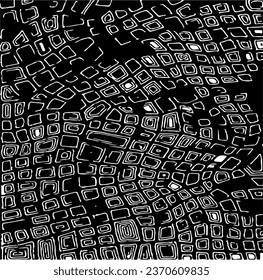 Vector de textura urbana de grunge oscuro. Textura superpuesta angustiada. Borde de fondo. Resumen obvio efecto de textura oscuro y desgastado. Ilustración vectorial. Negro aislado en blanco. EPS10.