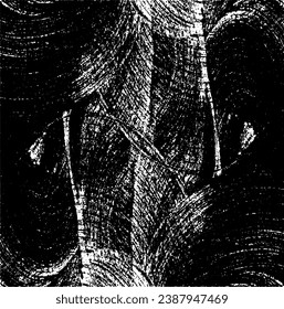 Vector de textura urbana de grunge oscuro. Textura superpuesta angustiada. Borde de fondo. Resumen obvio efecto de textura oscuro y desgastado. Ilustración vectorial. Negro aislado en blanco. EPS10.