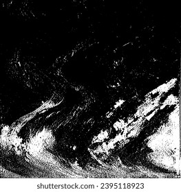 Dark grunge urban texture vector. Distressed overlay texture. Grunge background. Abstract obvious dark worn textured effect. Vector Illustration. Black isolated on white. EPS10.