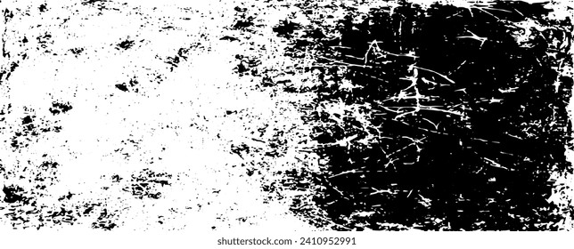 Dunkle Grunge urbane Textur Vektor. Verzerrte Overlay-Textur. brüchiger Hintergrund. Abstrakter offensichtlicher dunkel abgenutzter strukturierter Effekt. Vektorgrafik. Schwarz einzeln auf Weiß. EPS10.