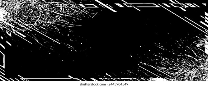 Vector de textura urbana grunge oscuro. Textura superpuesta estresada. Fondo grunge. Abstractas efecto desgastado oscuro obvio. Ilustración vectorial. Negro aislado sobre blanco. EPS10.