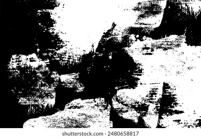 Vector de textura urbana grunge oscuro. Textura superpuesta estresada. Fondo grunge. Abstractas efecto desgastado oscuro obvio. Ilustración vectorial. Negro aislado sobre blanco. EPS10.