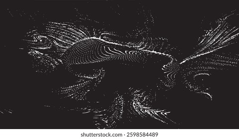 Dark grunge urban texture vector. Distressed overlay texture. Grunge background. Abstract obvious dark worn textured effect. Vector Illustration. Black isolated on white. EPS10.