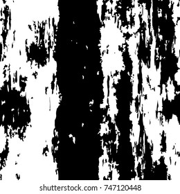 Dark grunge vector overlay. Black and white rough texture. Monochrome scratched pattern. 