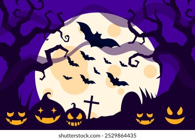 dark halloween background with scary elements