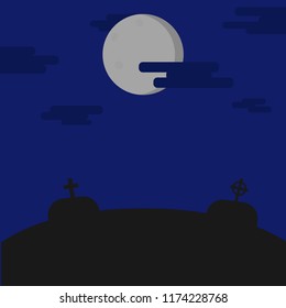 Dark Halloween night background