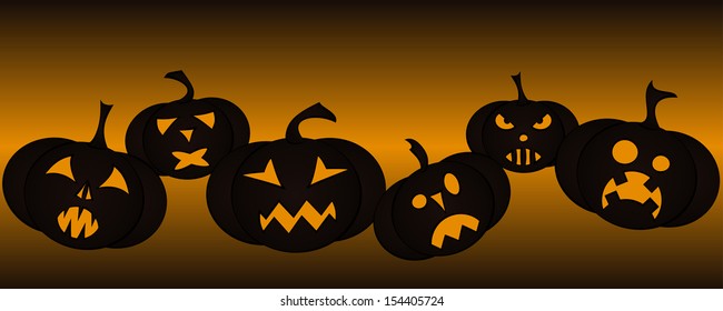 dark halloween pumpkins