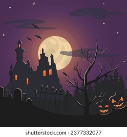 Dark Halloween themed vector image
